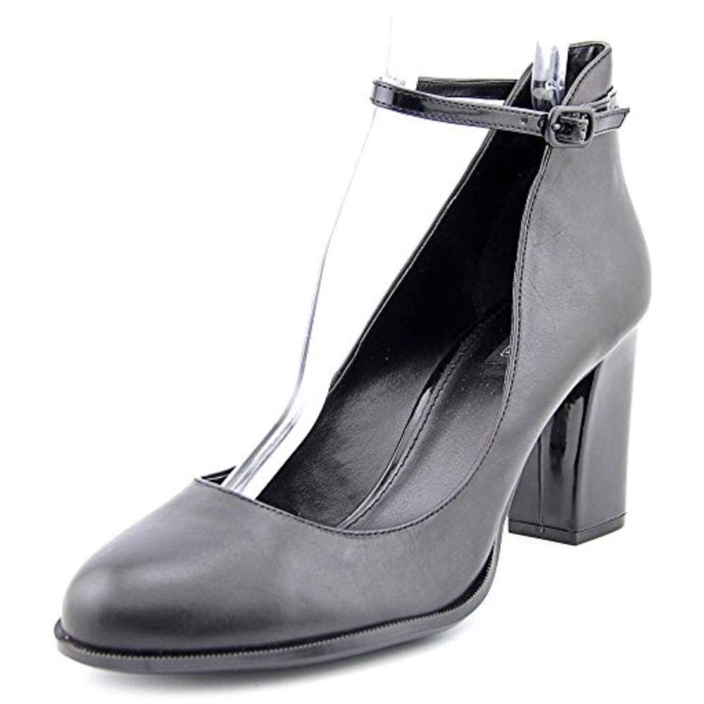 Kenneth Cole REACTION Leather High Heels Block Mar